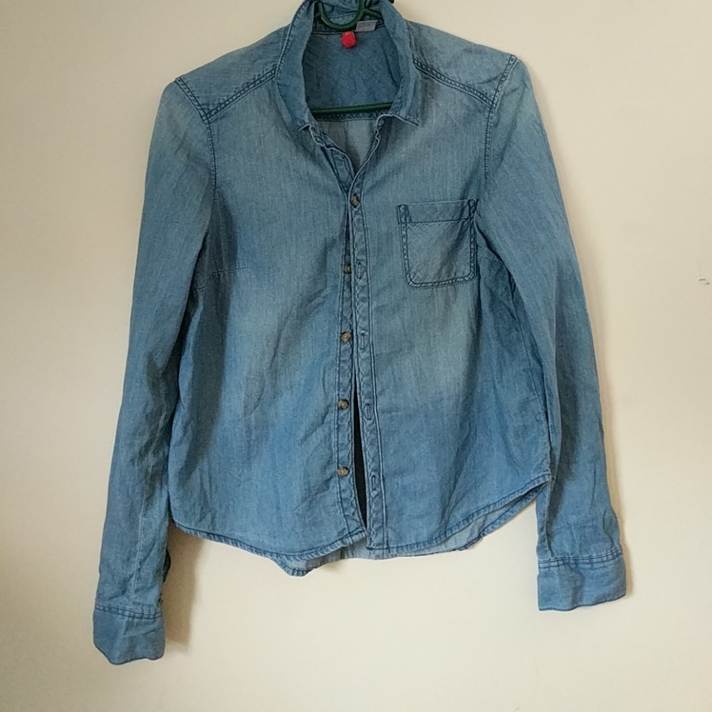 Denim button down